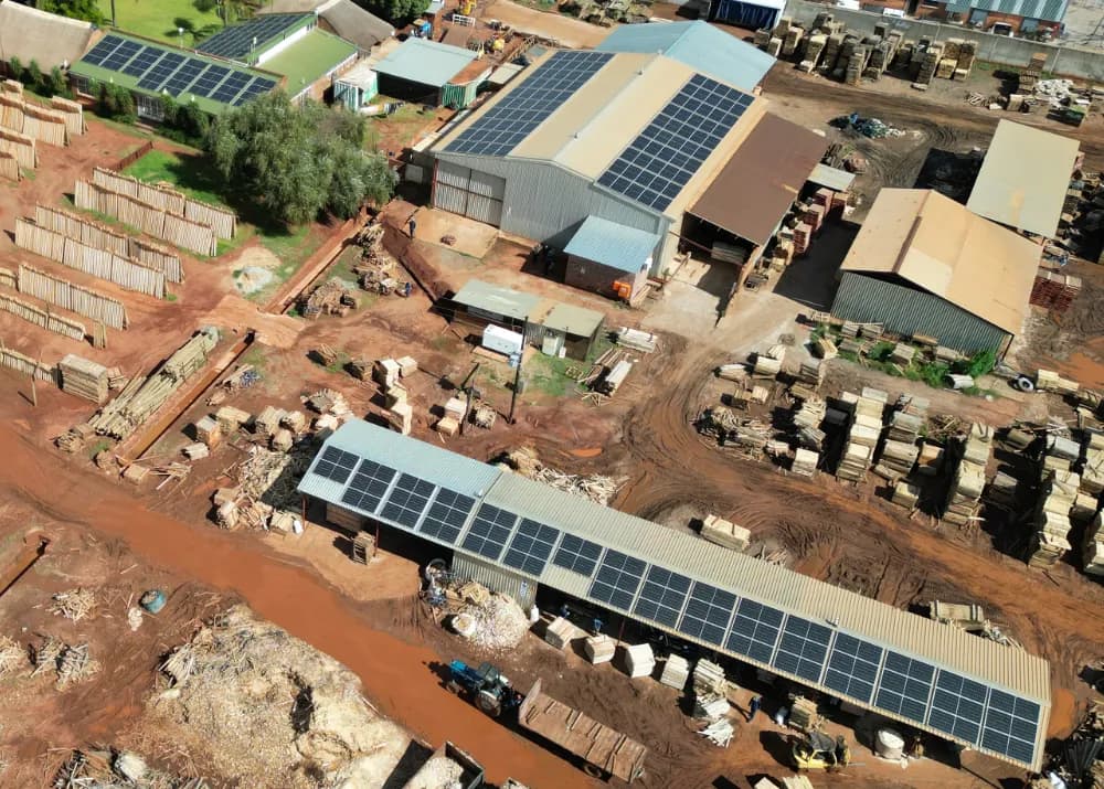 Palkor Pallets and Timber solar installation