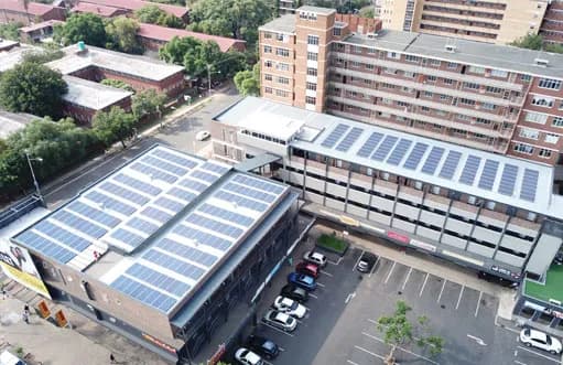 College solar installation